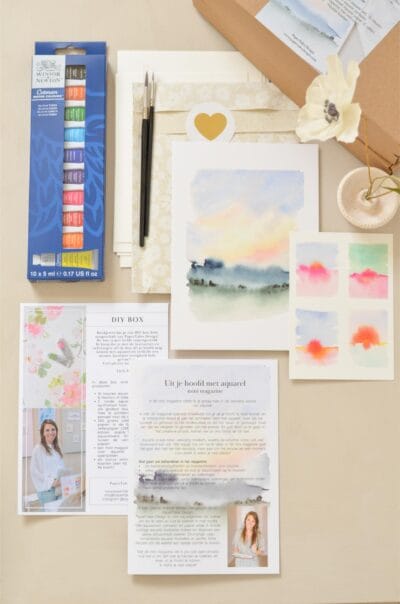 DIY box - uit je hoofd met aquarel - Afbeelding 8