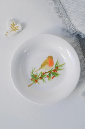 Kerst mini schaaltje roodborstje