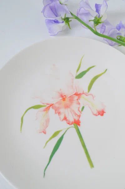 Iris bloem - aquarel bordje - Afbeelding 2