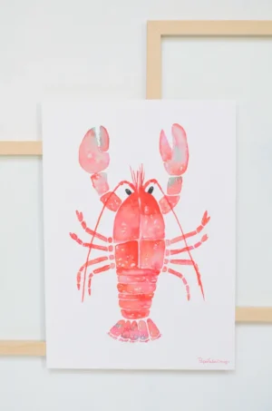 Rode Kreeft poster A4