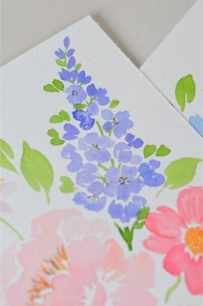 Workshop op aanvraag - Romantische aquarel bloemen - Afbeelding 2