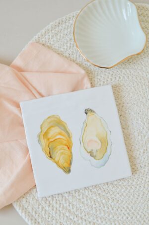 oesters tegeltje voor aan de muur in de keuken